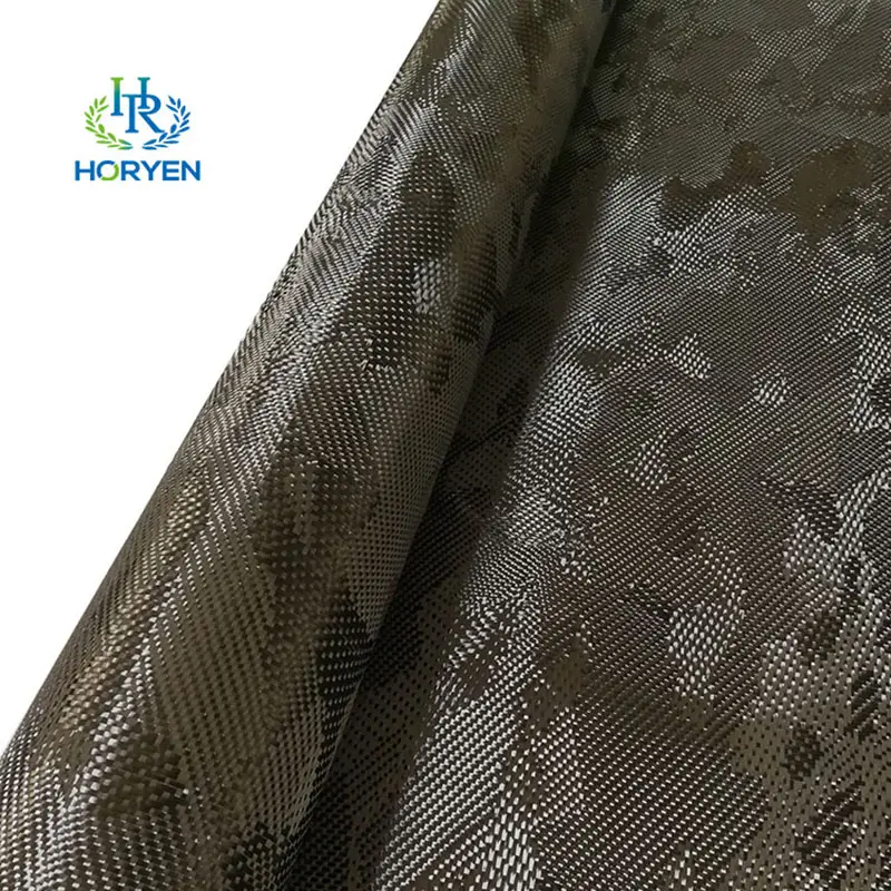 High quality Camouflage Carbon Aramid Hybrid Fi...