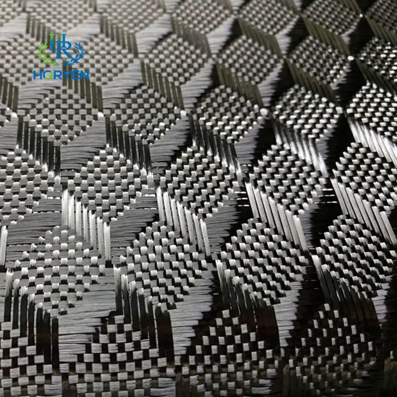 Hot Sale 3D Diamond-Shaped Jacquard Carbon Fibe...
